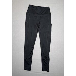 Aerie Women’s Leggings Black Chill Play Move High Waist 22x24 Moderately Worn